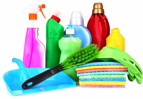 Curtains being professionally cleaned in a Holloway home